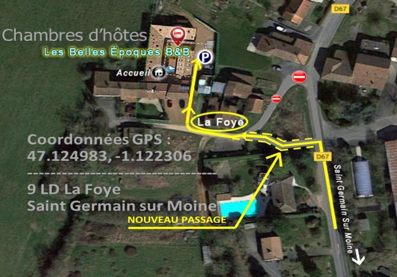 Les Belles Epoques B&B - Piscine - Terrasses - Brumisateurs - Proche Puy Du Fou Saint-Germain-sur-Moine Zewnętrze zdjęcie